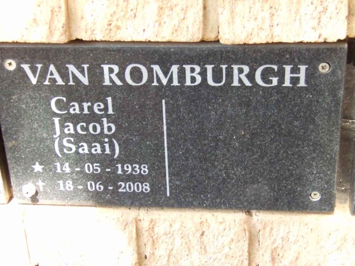 ROMBURGH Carel Jacob, van 1938-2008