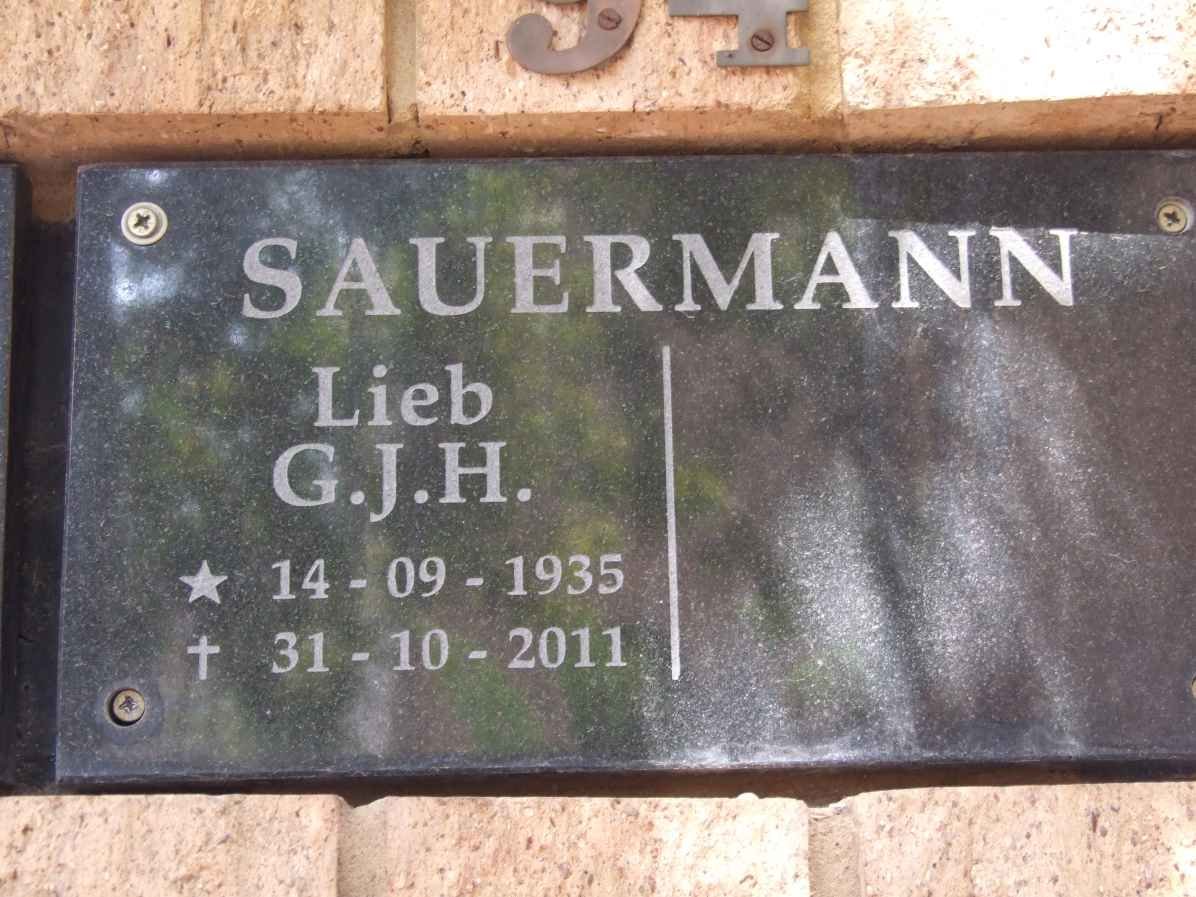 SAUERMANN G.J.H. 1935-2011