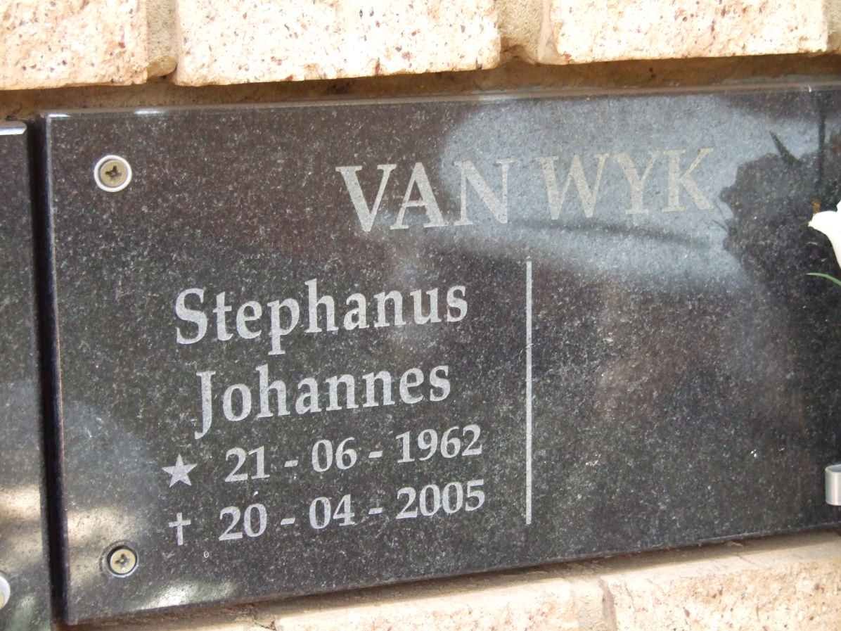WYK Stephanus Johannes, van 1962-2005