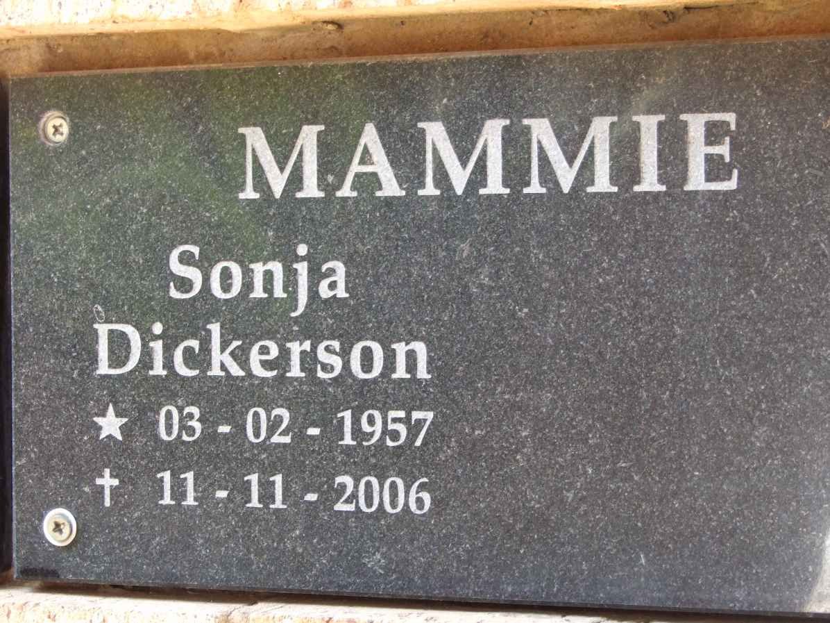 DICKERSON Sonja 1957-2006