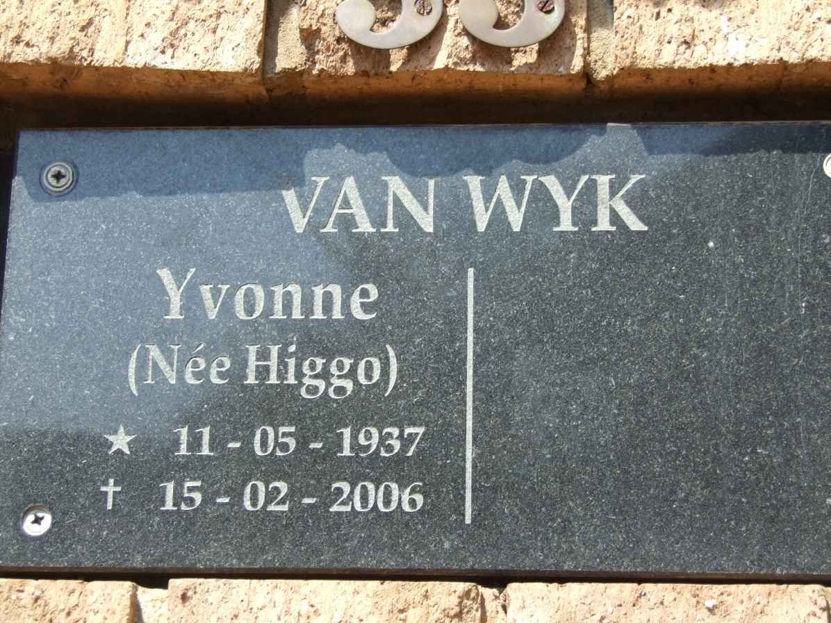 WYK Yvonne, van nee HIGGO 1937-2006