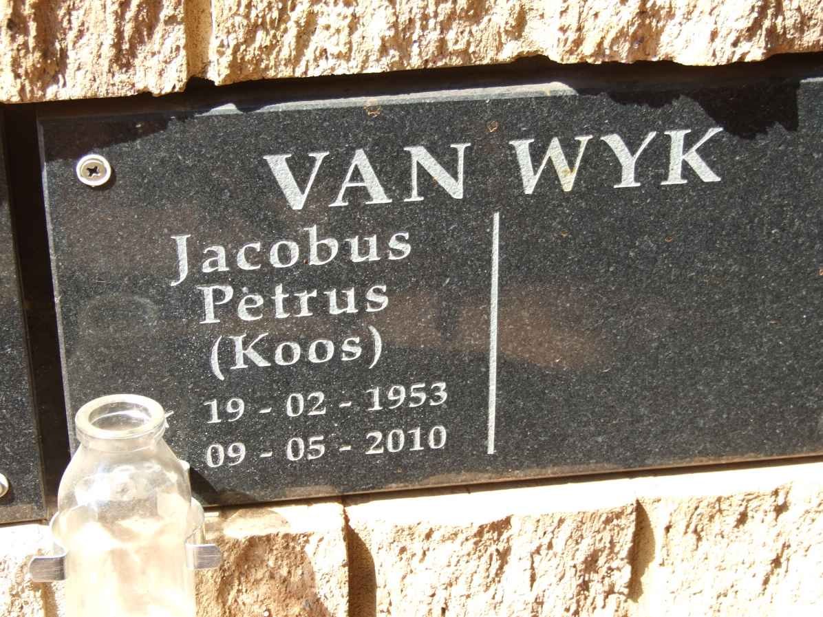 WYK Jacobus Petrus, van 1953-2010
