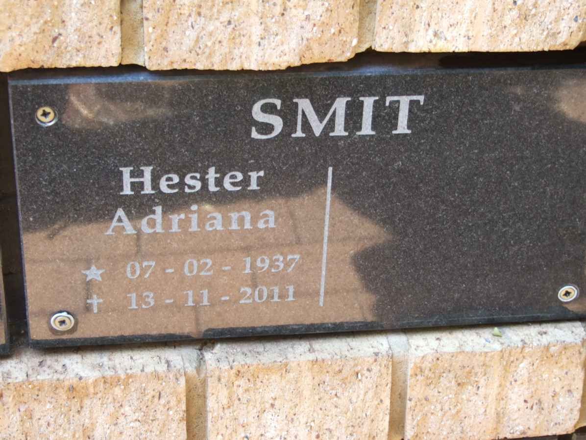 SMIT Hester Adriana 1937-2011