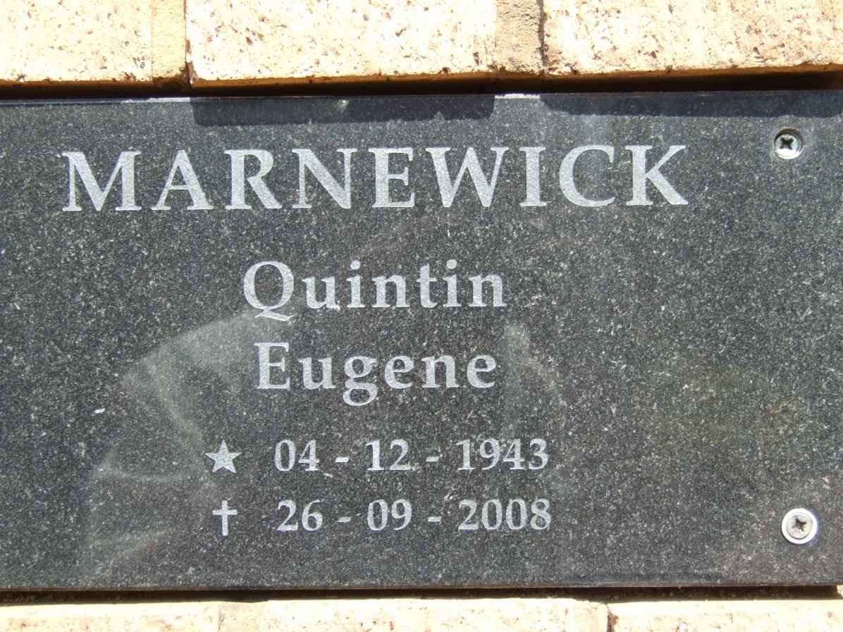 MARNEWICK Quintin Eugene 1943-2008