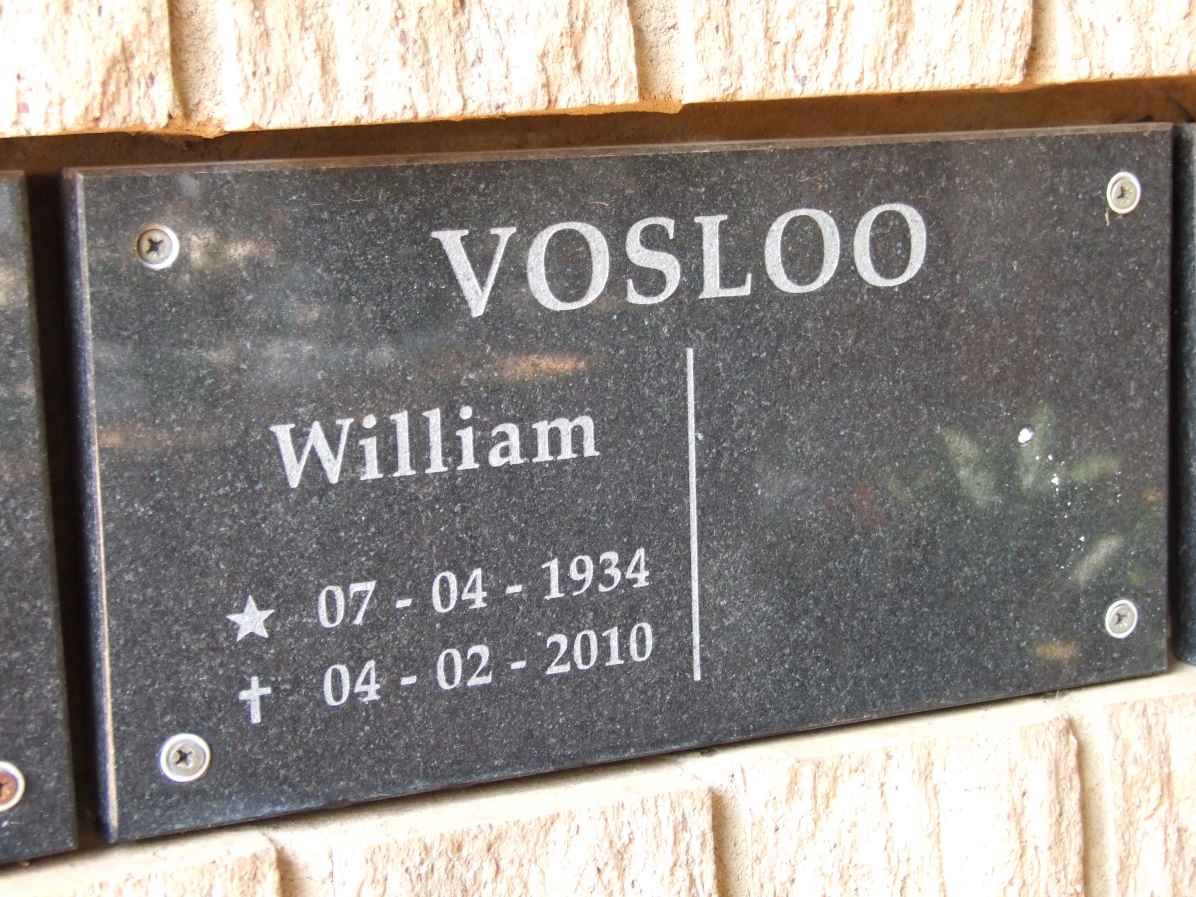 VOSLOO William 1934-2010