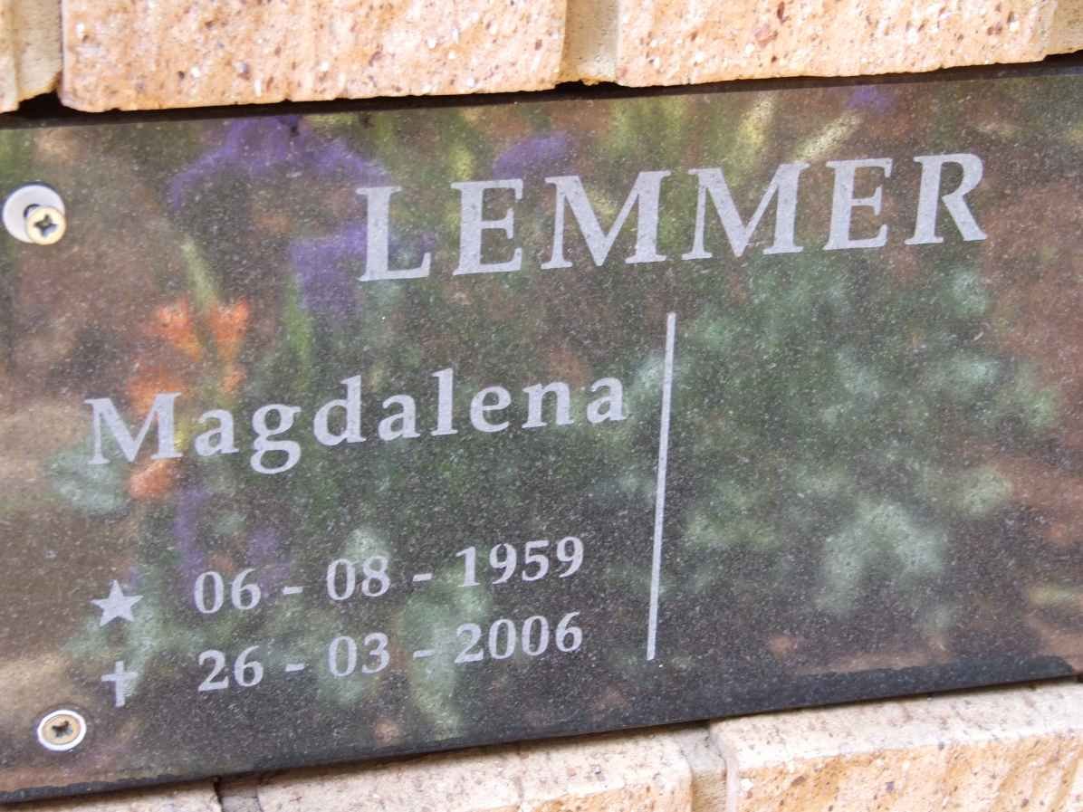 LEMMER Magdalena 1959-2006