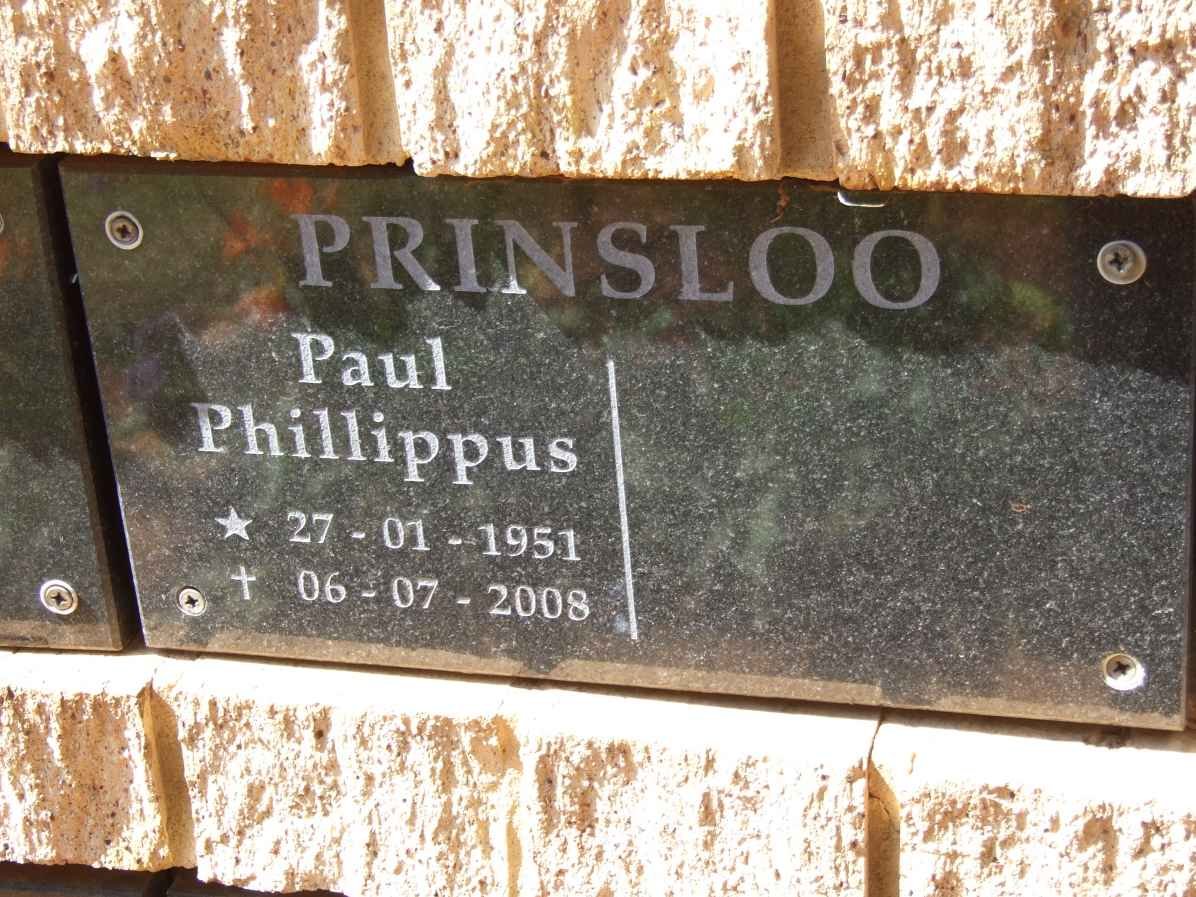 PRINSLOO Paul Phillippus 1951-2008