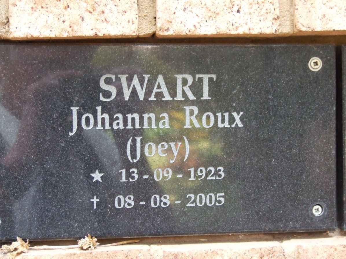 SWART Johanna Roux 1923-2005