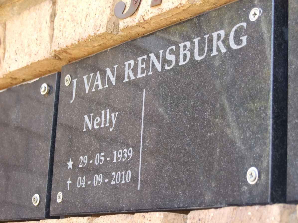 RENSBURG Nelly, J. van 1939-2010