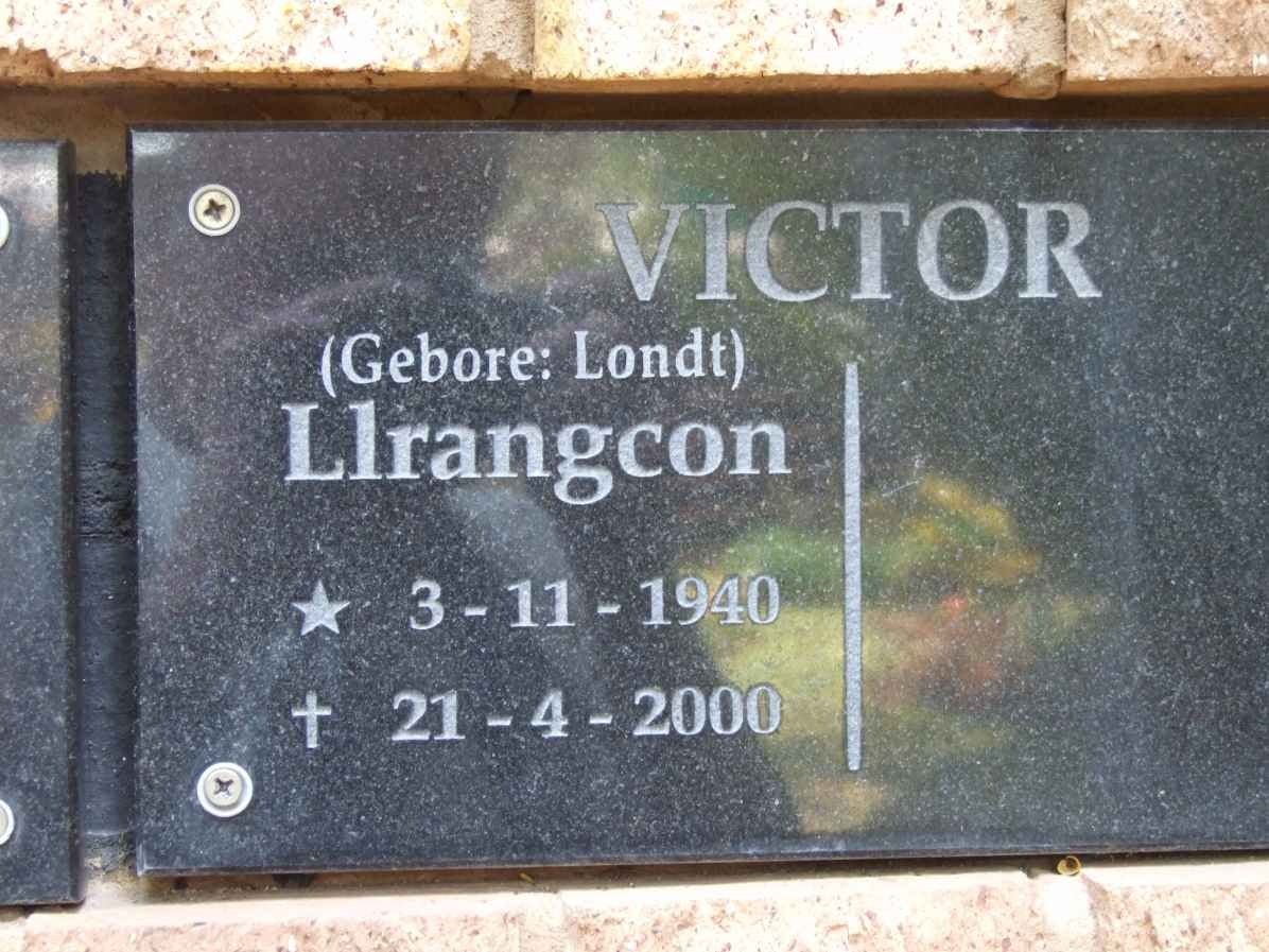 VICTOR Llrangcon nee LONDT 1940-2000