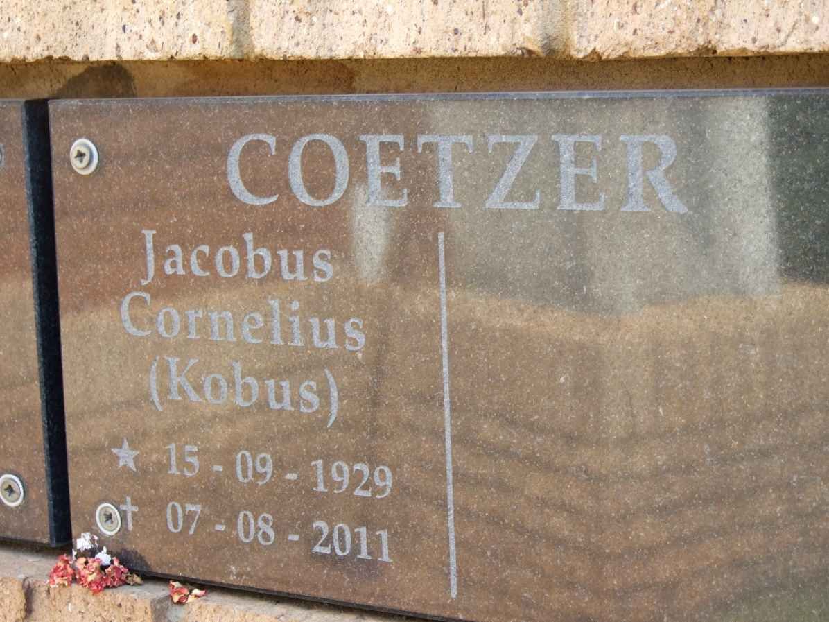 COETZER Jacobus Cornelius 1929-2011