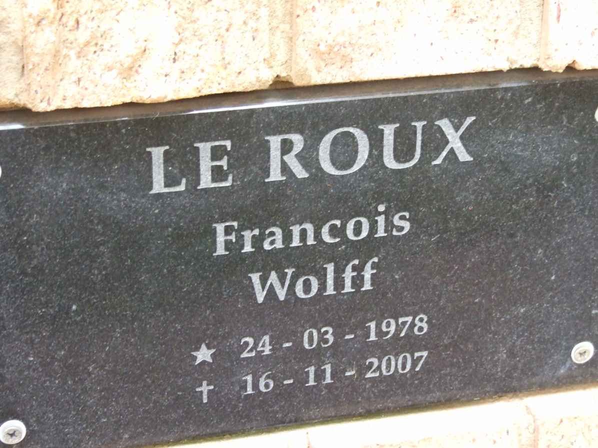 ROUX Francois Wolff, le 1978-2007