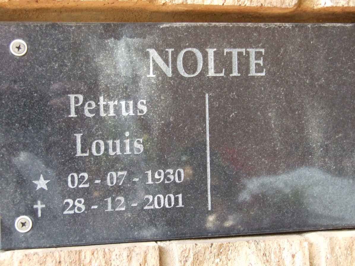 NOLTE Petrus Louis 1930-2001
