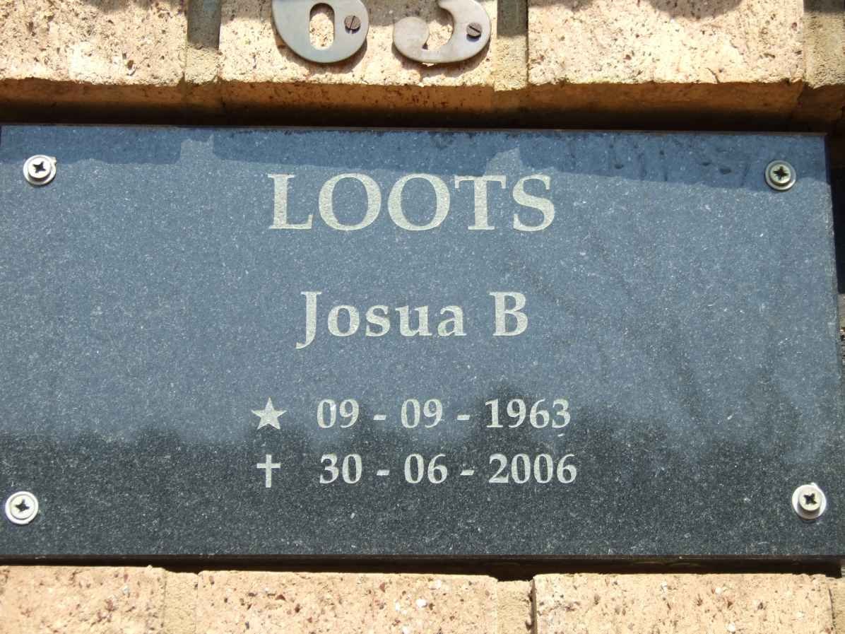 LOOTS Josua B. 1963-2006