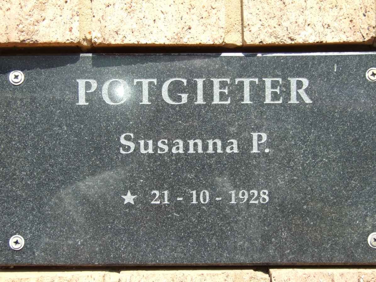 POTGIETER Susanna P. 1928-
