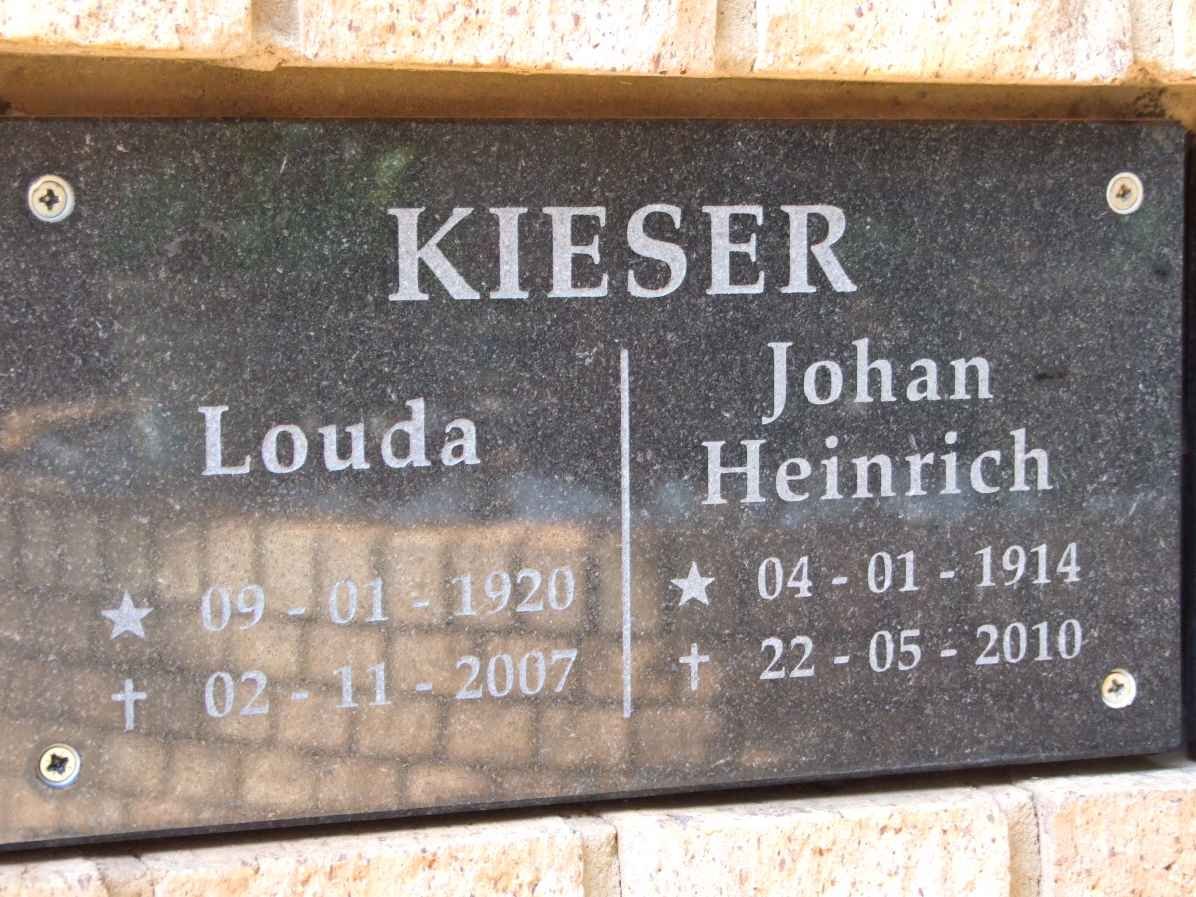 KIESER Johan Heinrich 1914-2010 &amp; Louda 1920-2007
