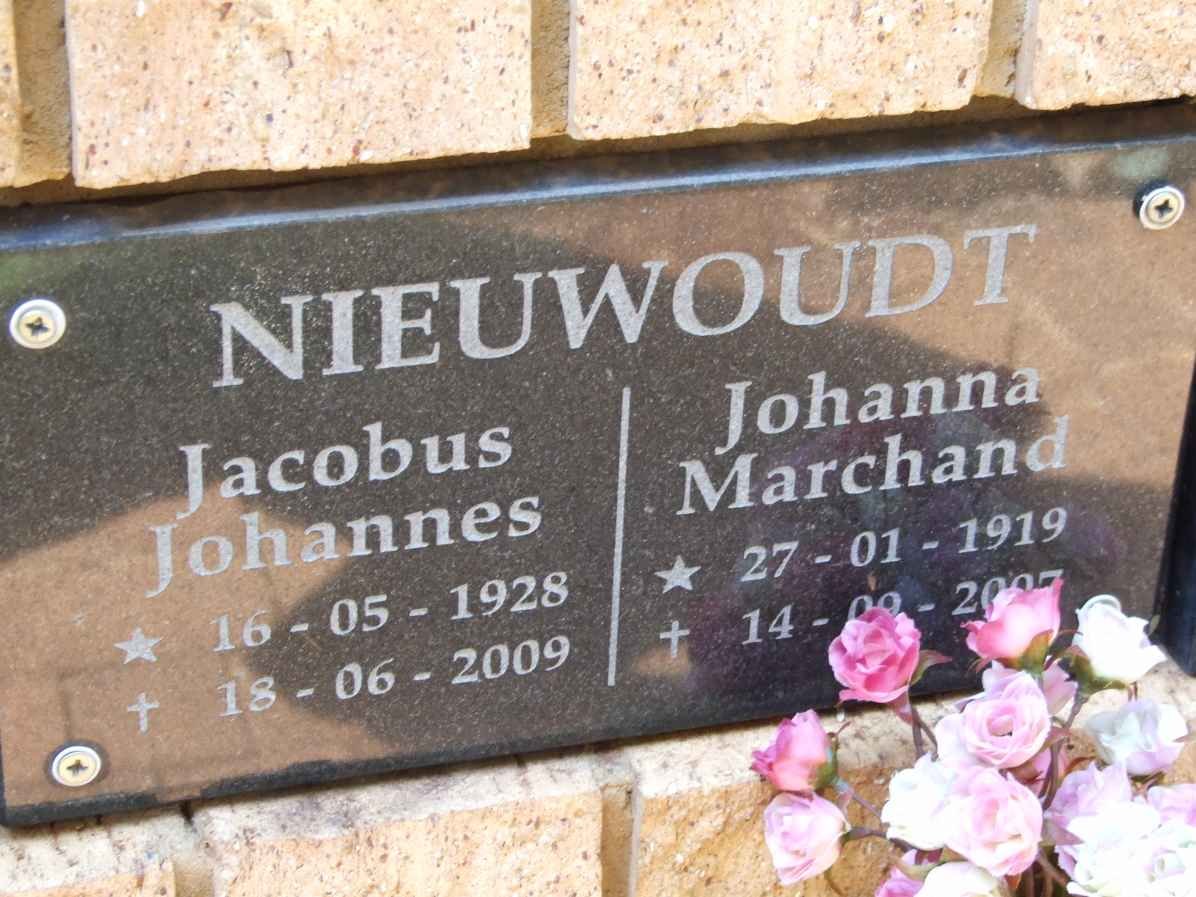 NIEUWOUDT Jacobus Johannes 1928-2009 &amp; Johanna Marchand 1919-2007