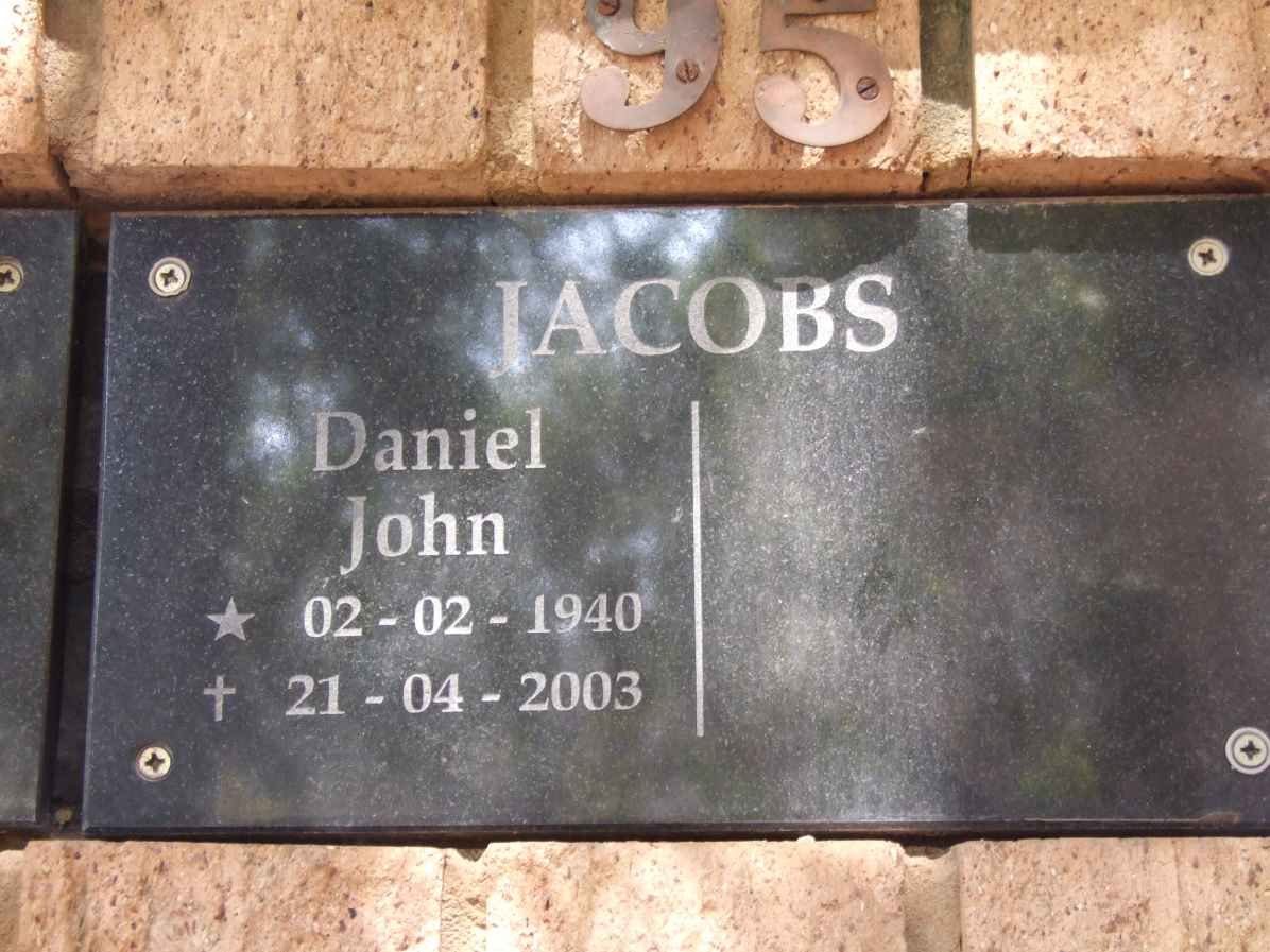 JACOBS Daniel John 1940-2003