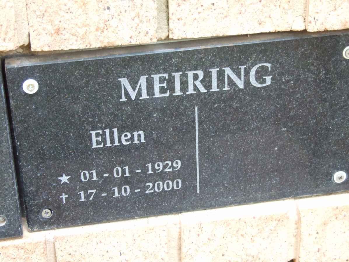 MEIRING Ellen 1929-2000