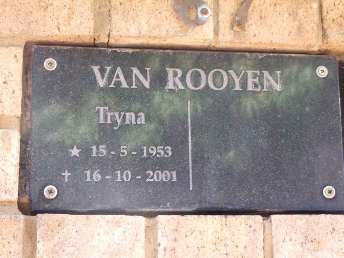 ROOYEN Tryna, van 1953-2001