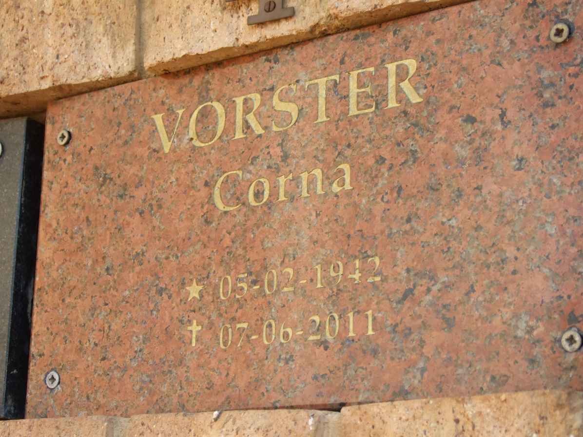 VORSTER Corna 1942-2011