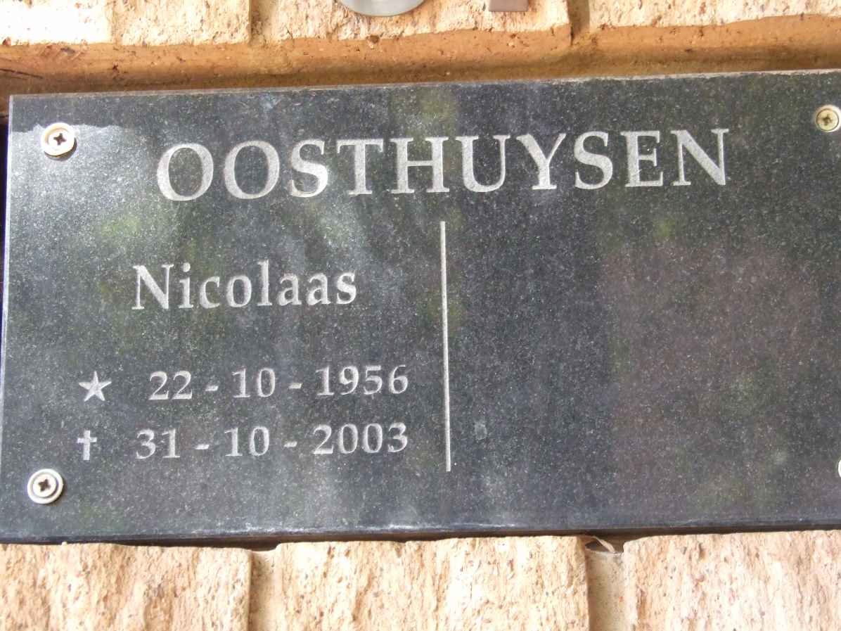 OOSTHUYSEN Nicolaas 1956-2003