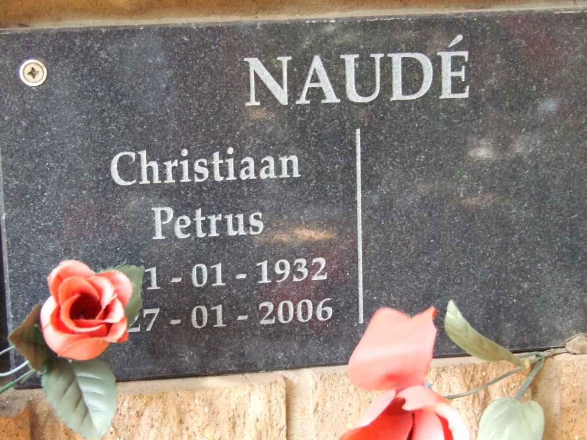 NAUDÉ Christiaan Petrus 1932-2006