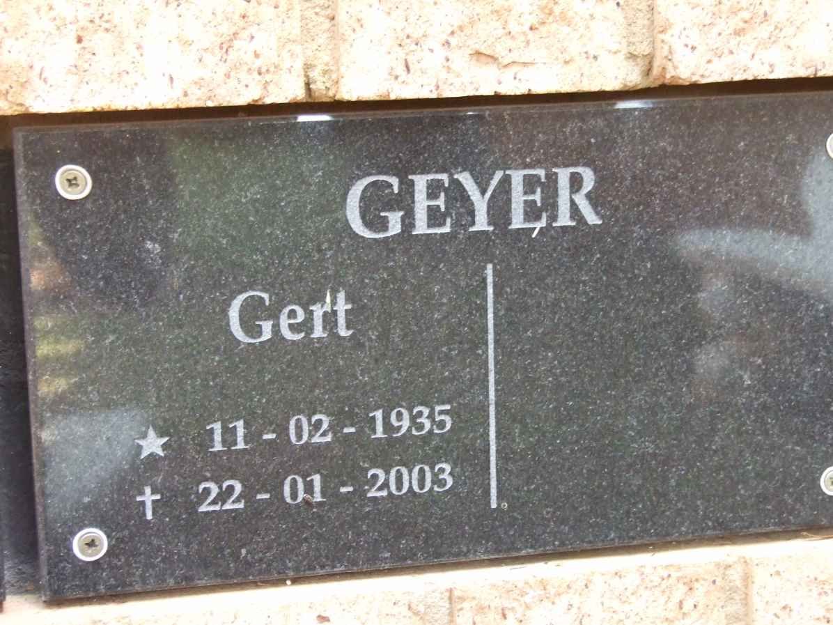 GEYER Gert 1935-2003