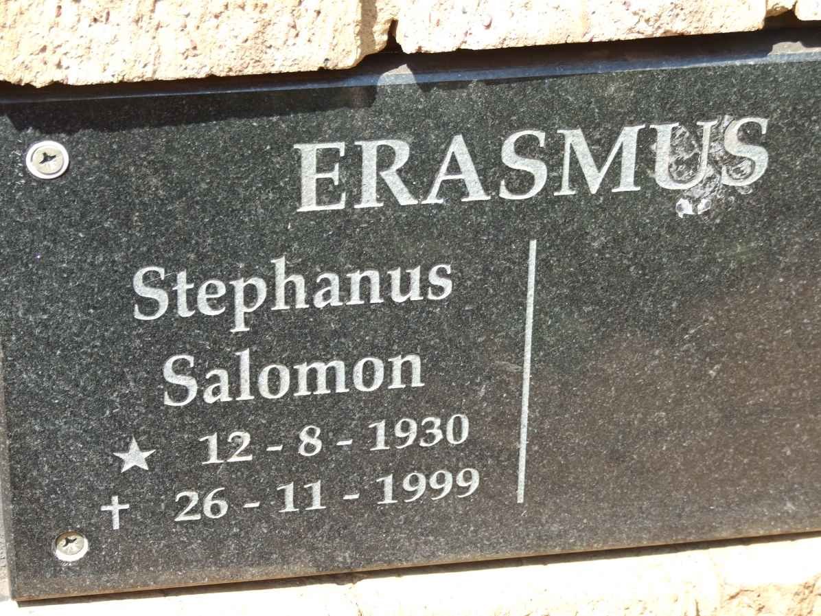 ERASMUS Stephanus Salomon 1930-1999