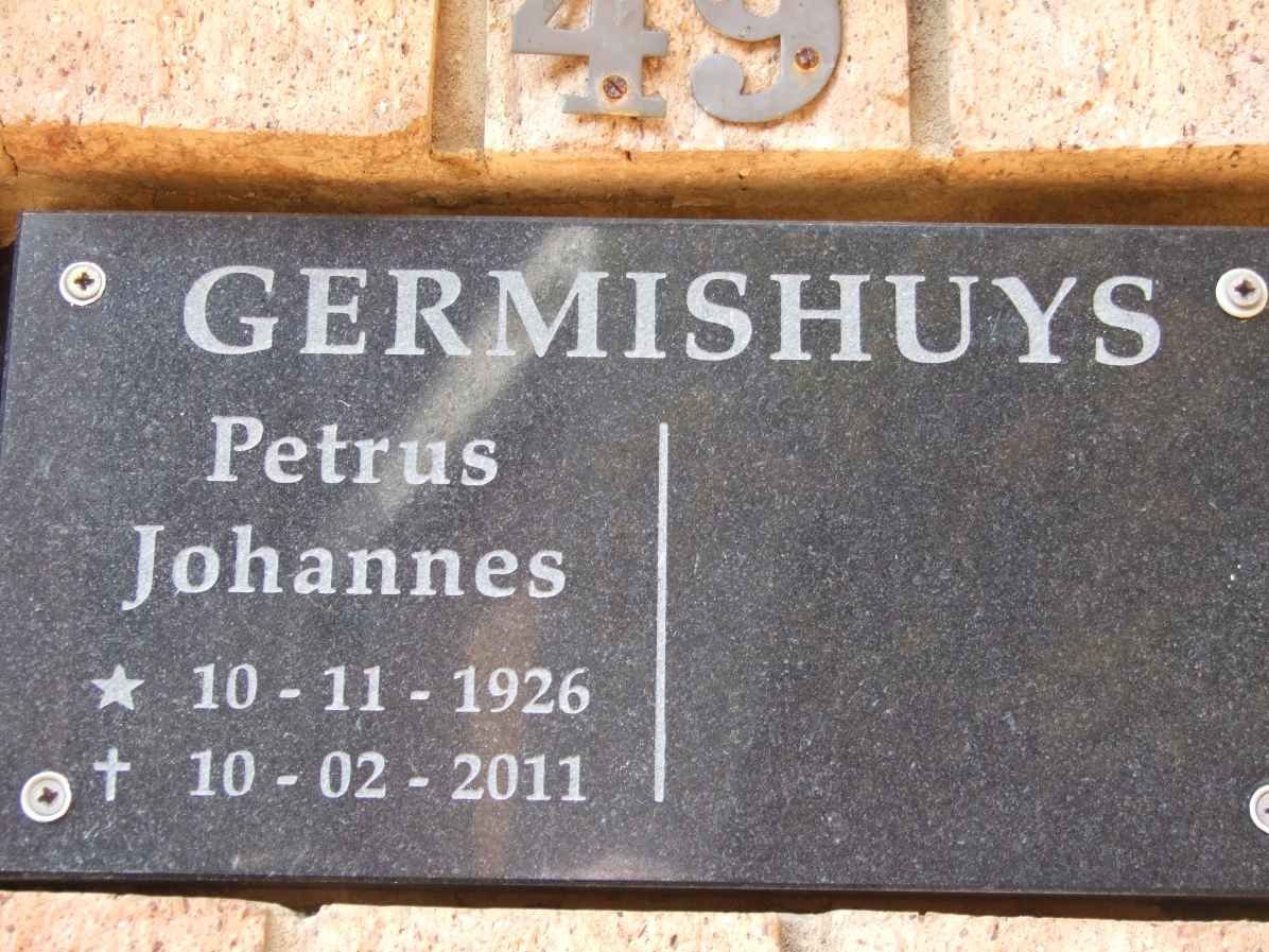 GERMISHUYS Petrus Johannes 1926-2011