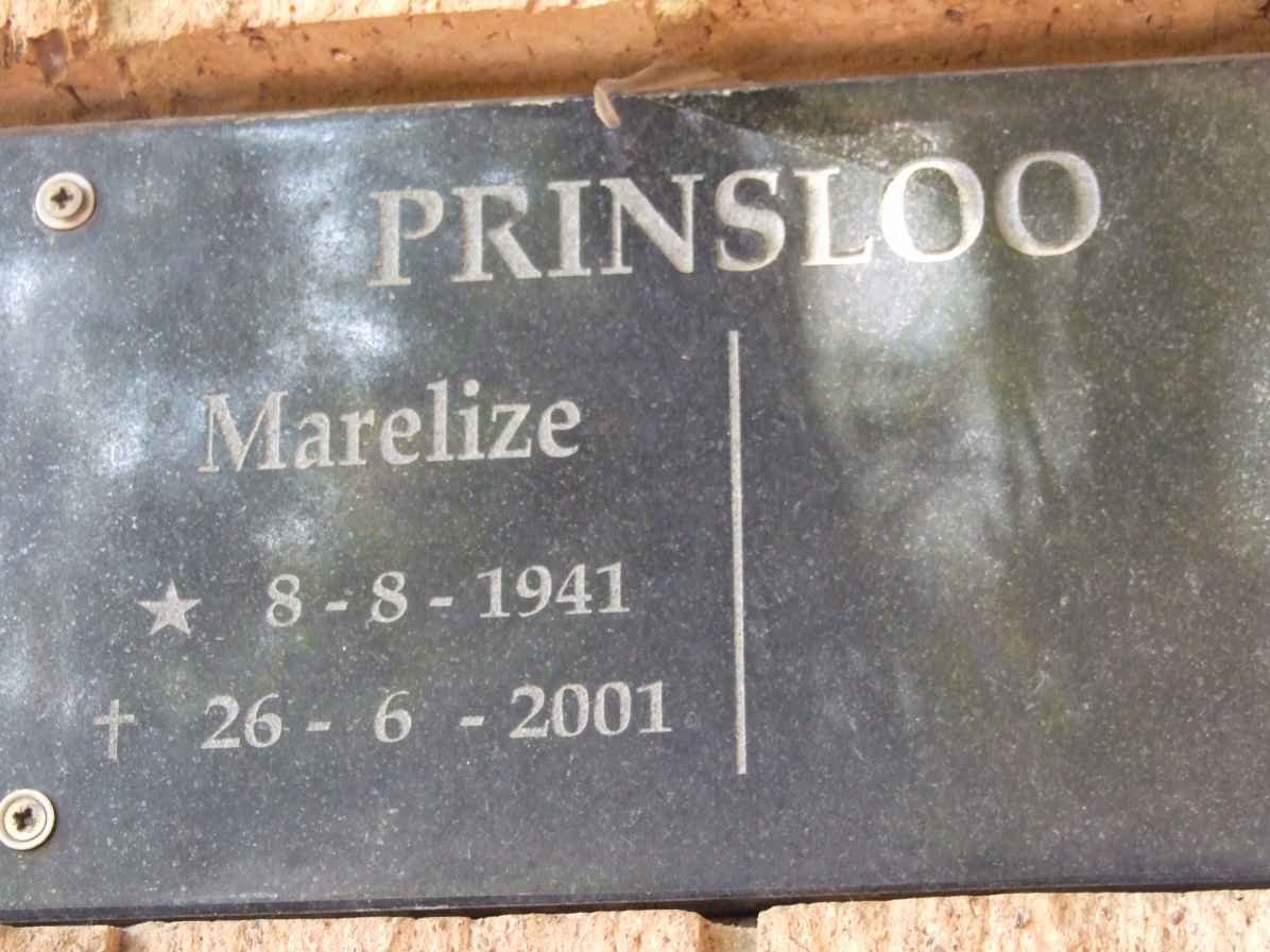 PRINSLOO Marelize 1941-2001