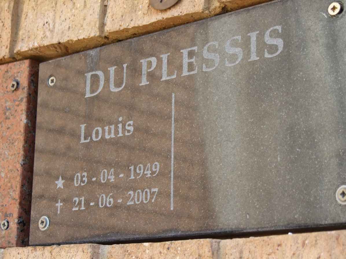 PLESSIS Louis. du 1949-2007