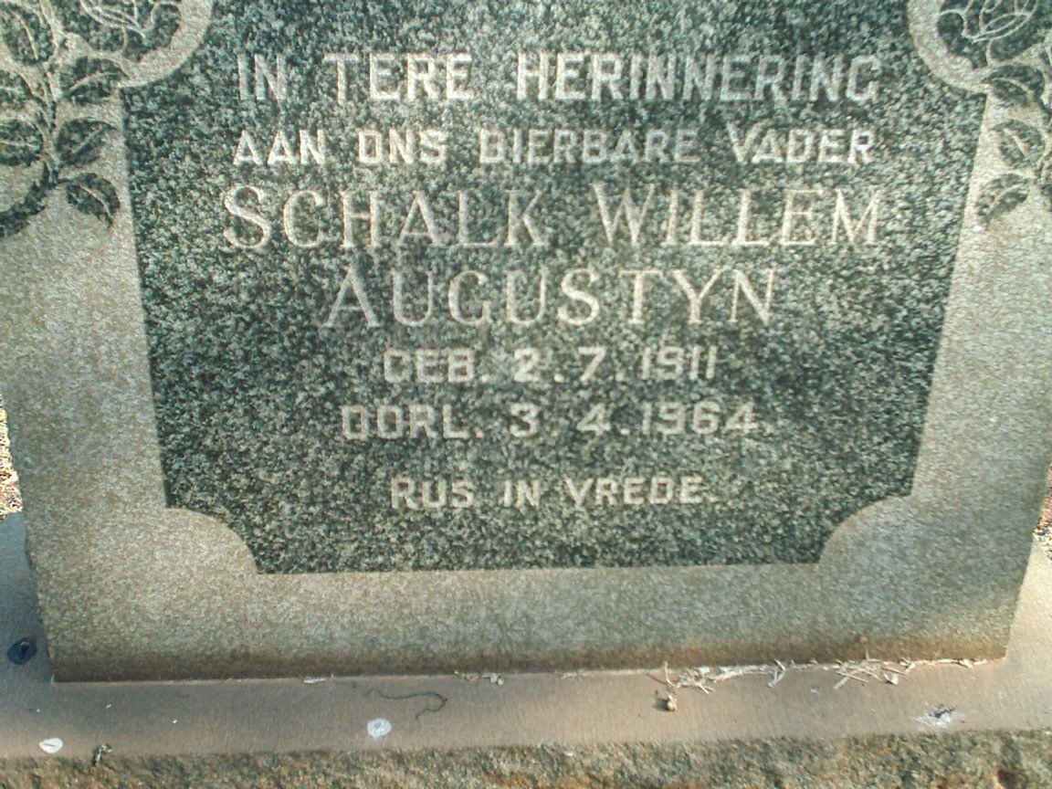 AUGUSTYN Schalk Willem 1911-1964
