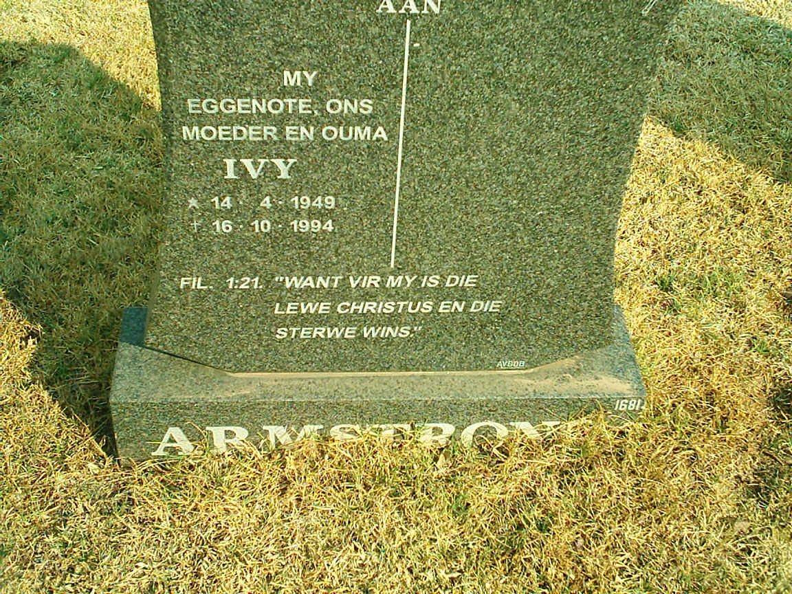 ARMSTRONG Ivy 1949-1994