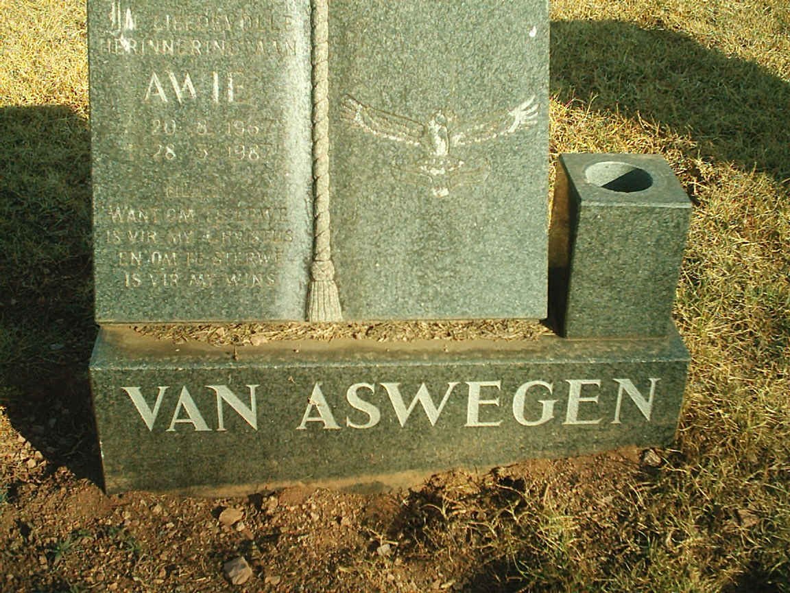 ASWEGEN Awie, van 1967-1987