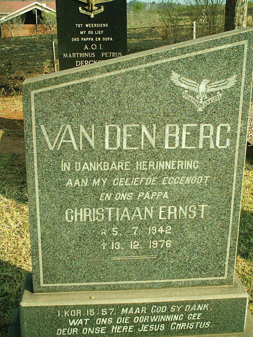 BERG Christiaan Ernst, van den 1942-1976