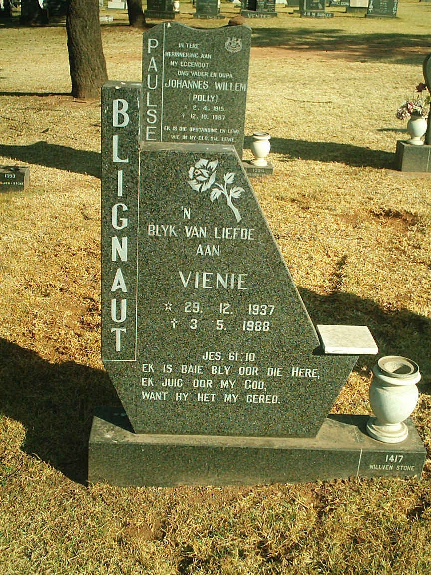 BLIGNAUT Vienie 1937-1988