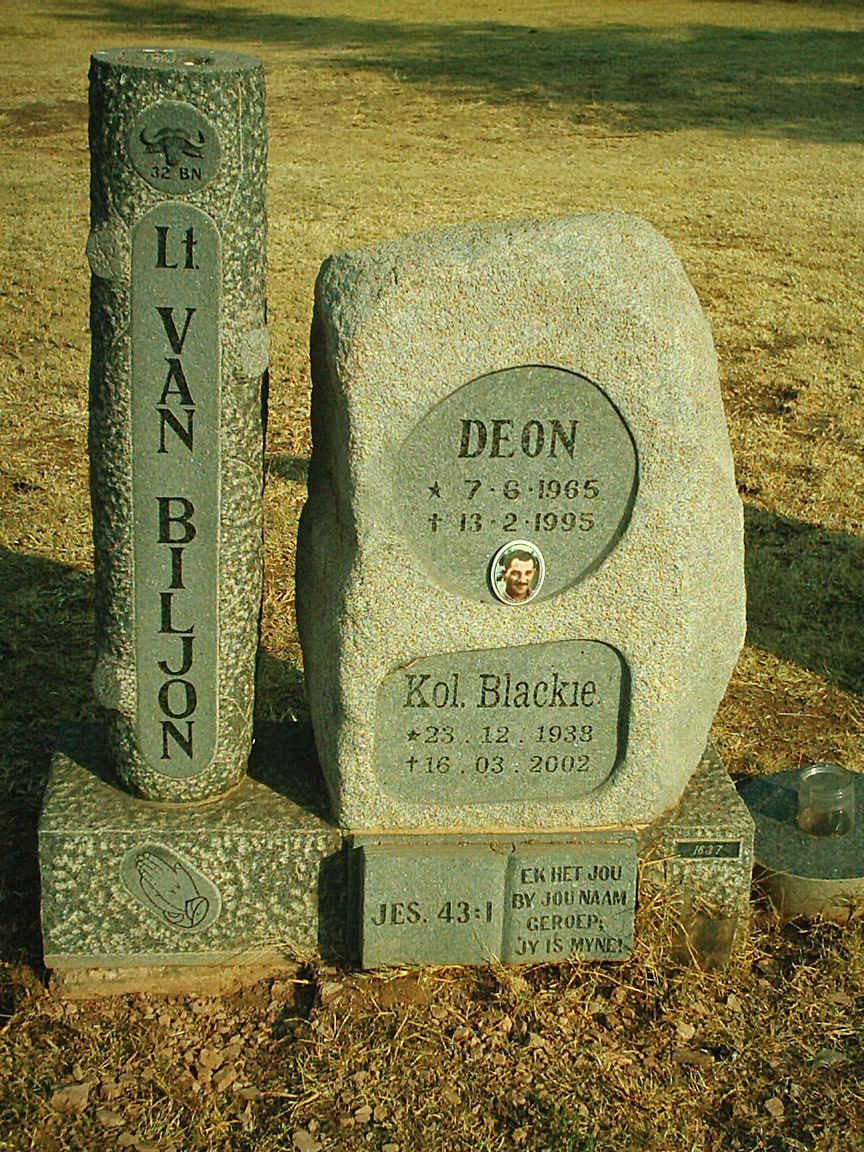 BILJON Blackie, van  1938-2002 :: VAN BILJON Deon 1965-1995