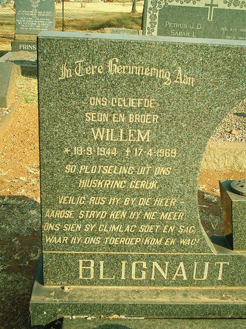 BLIGNAUT Willem 1944-1969