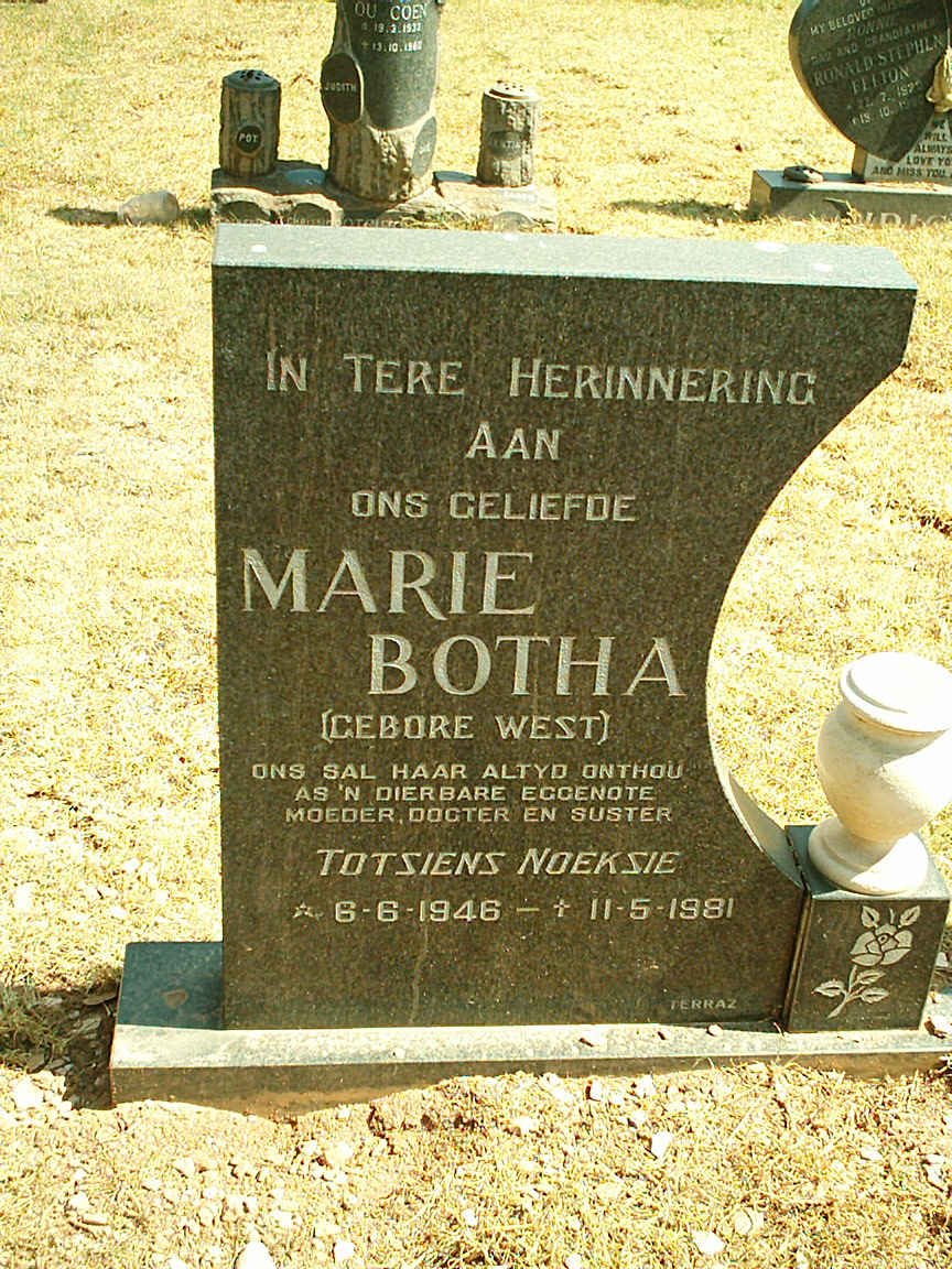 BOTHA Maria nee WEST 1946-1981