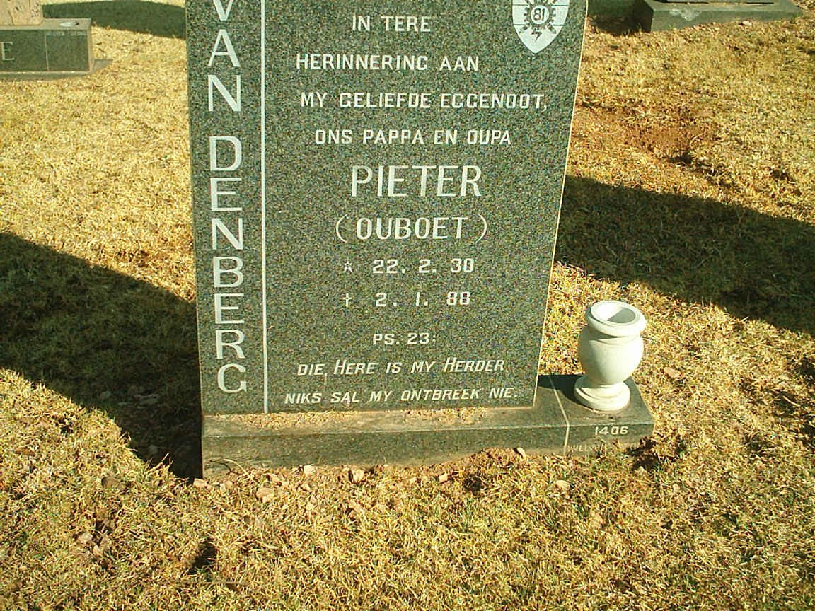 BERG Pieter, van den 1930-1988