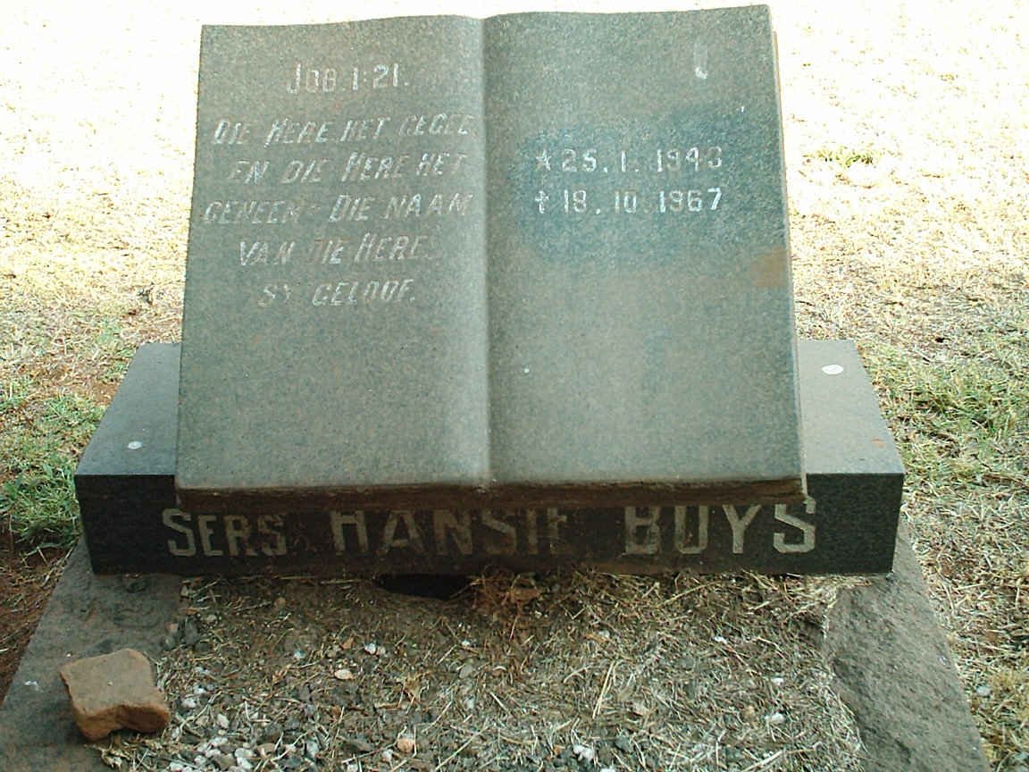 BUYS Hansie 1943-1967