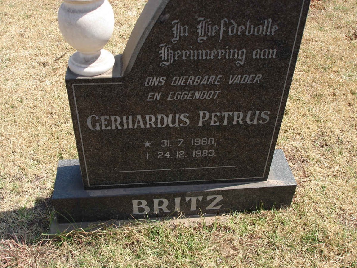 BRITZ Gerhardus Petrus 1960-1983
