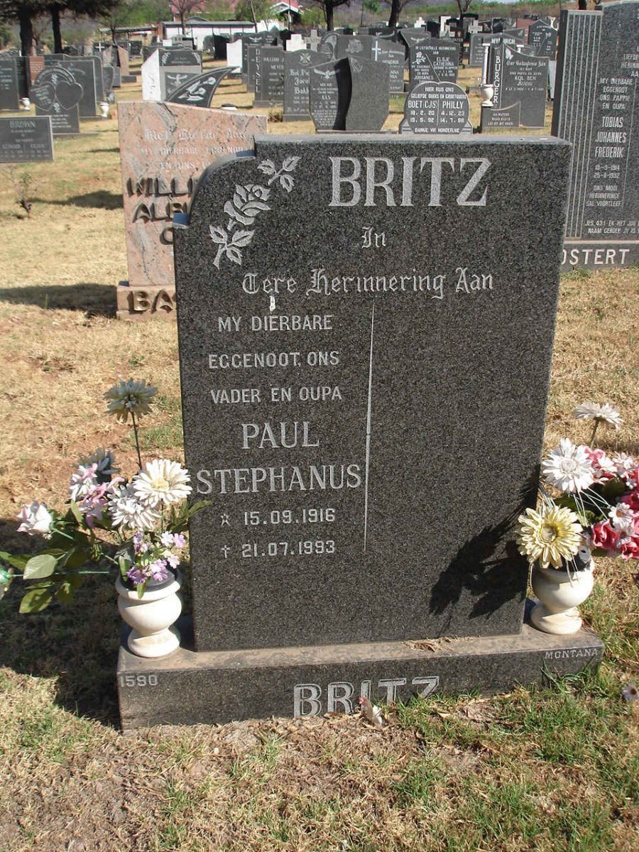 BRITZ Paul Stephanus 1916-1993