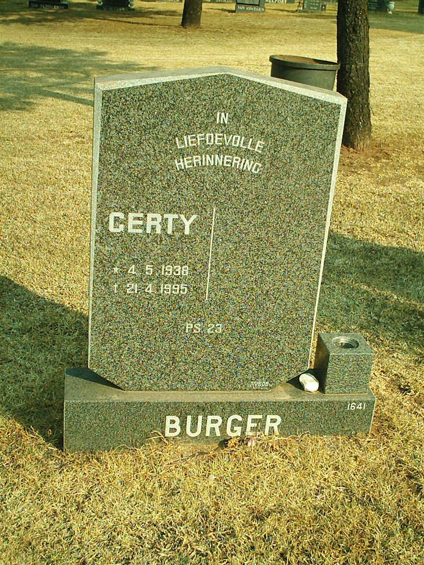 BURGER Gerty 1938-1995