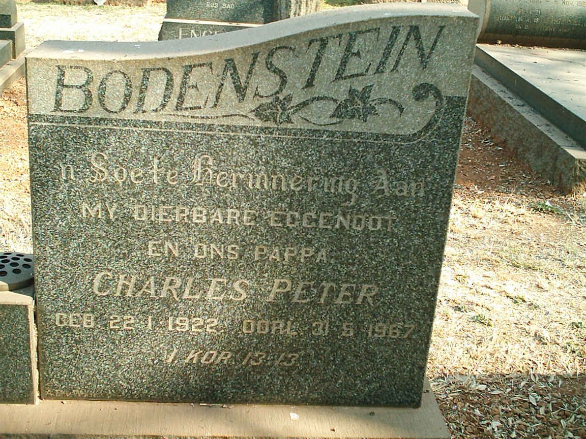 BODENSTEIN Charles Peter 1922-1967