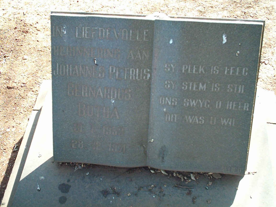 BOTHA Johannes Petrus Gerhardus 19?3-1971