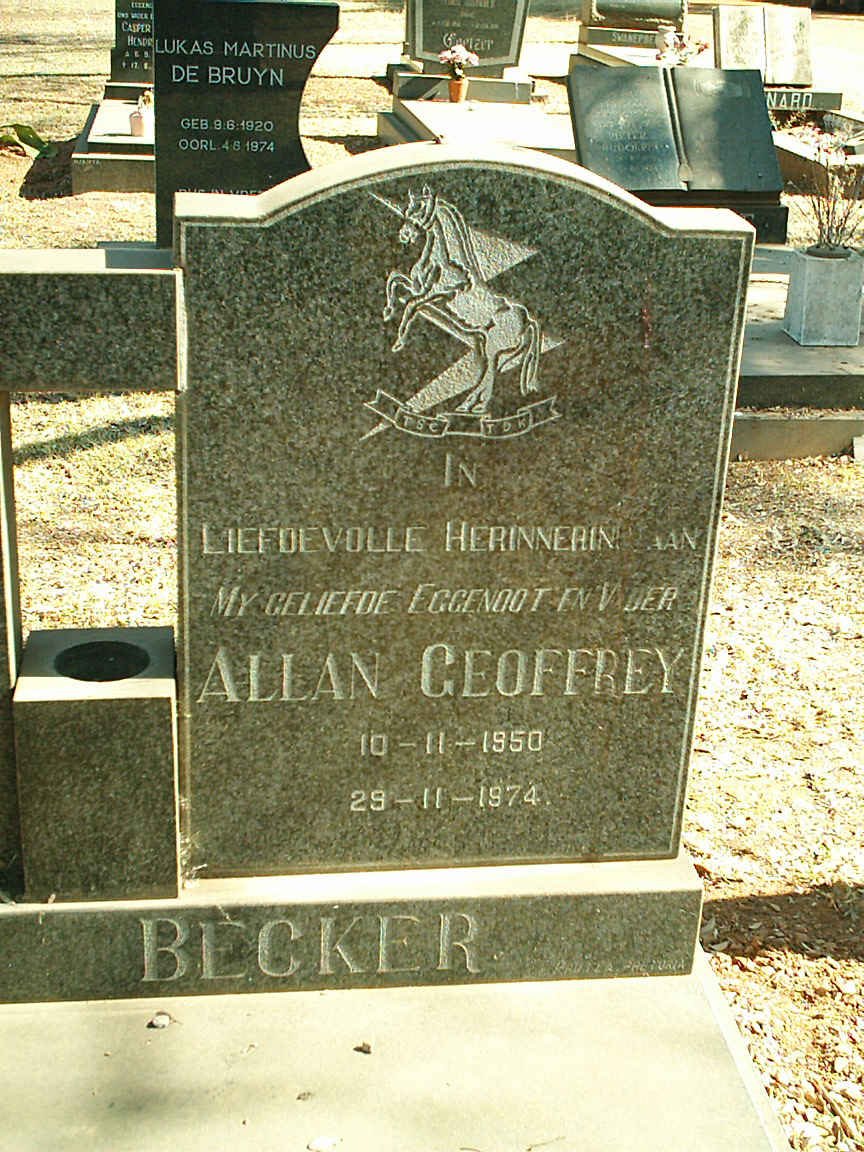 BEKKER Allan Geoffrey 1950-1974