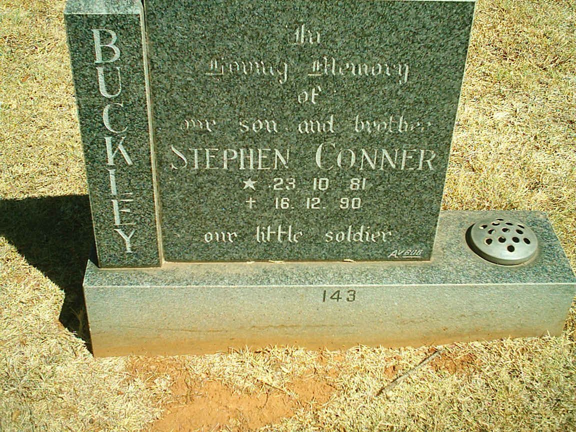 BUCKLEY Stephen Connor 1981-1990