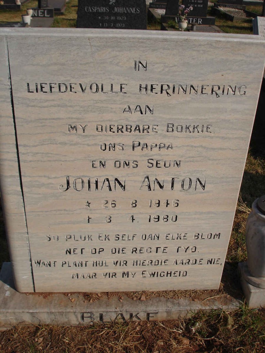 BLAKE Johan Anton 1946-1980